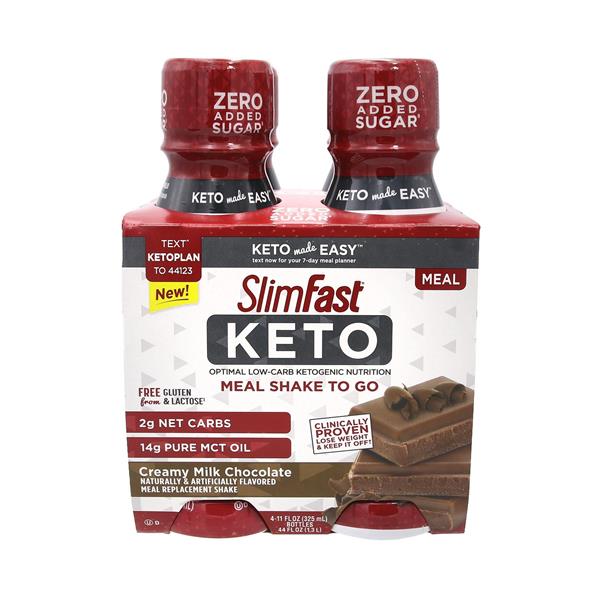 Slim Fast Keto Creamy Milk Chocolate Meal Shake to Go 4Pk | Hy-Vee ...