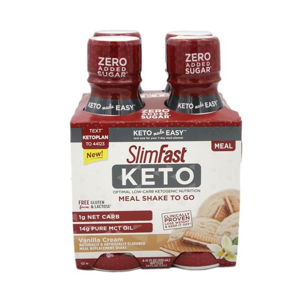 Slimfast Keto Meal Shake to Go Vanilla Cream 4Pk | Hy-Vee Aisles Online ...