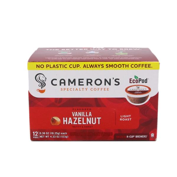 Cameron S Vanilla Hazelnut Light Roast Single Serve Coffee Pods Hy Vee Aisles Online Grocery Shopping