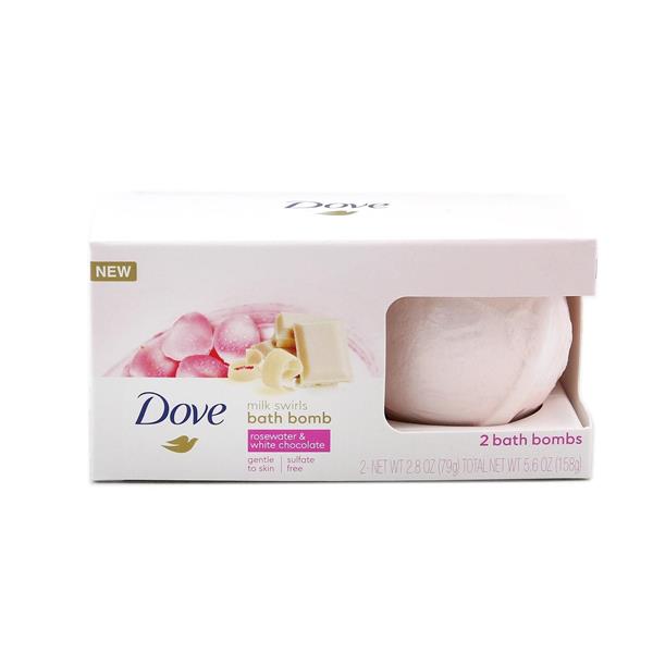 Dove Bath Bomb Rosewater & White Chocolate 2 - 8 oz | Hy-Vee Aisles