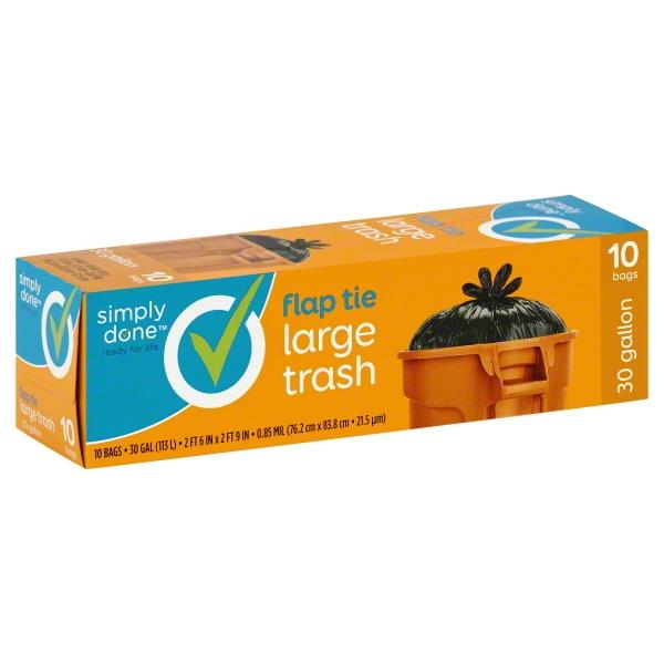 Simply Done Flap Tie Large Trash Bags 30Gal HyVee Aisles Online