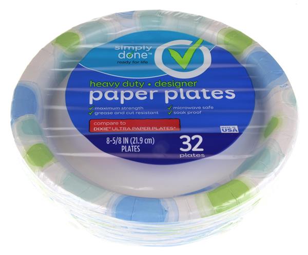Simply Done Heavy Duty 8 5/8" Paper Plates | Hy-Vee Aisles Online