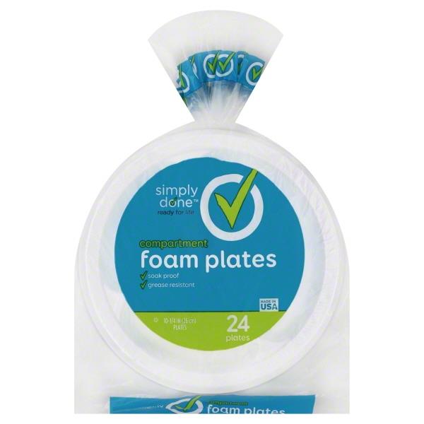Simply Done Compartment Foam Plates HyVee Aisles Online Grocery Shopping