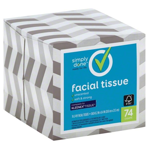 Simply Done Unscented Soft & Strong Facial Tissue | Hy-Vee Aisles ...