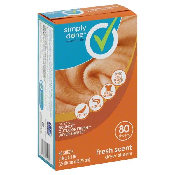 Simply Done Fresh Scent Dryer Sheets HyVee Aisles Online Grocery