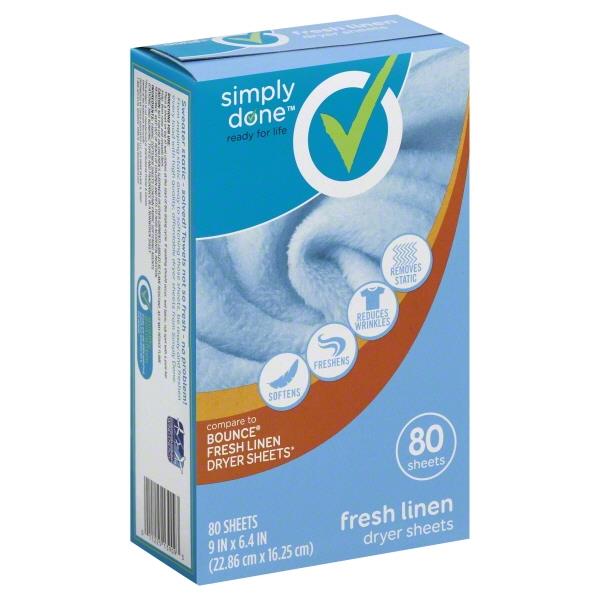 Simply Done Fresh Linen Dryer Sheets HyVee Aisles Online Grocery