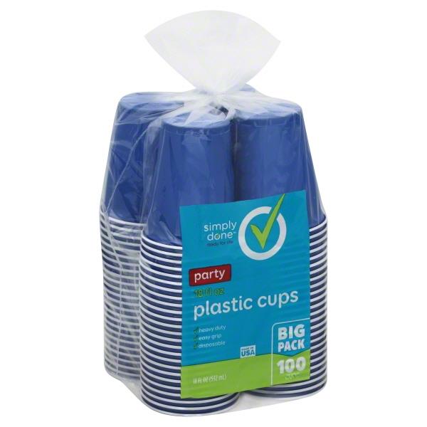 Simply Done - Simply Done, Plastic Cups, Party, 18 Fluid Ounce (30 count), Grocery Pickup & Delivery