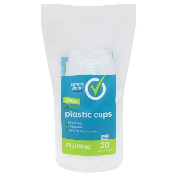 Simply Done Clear 9Oz Plastic Cups HyVee Aisles Online Grocery Shopping
