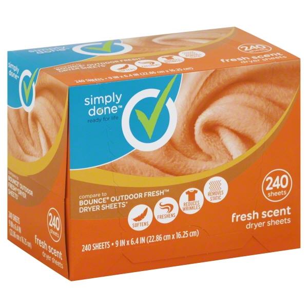 Simply DoneFresh Scent Dryer Sheets | Hy-Vee Aisles Online ...