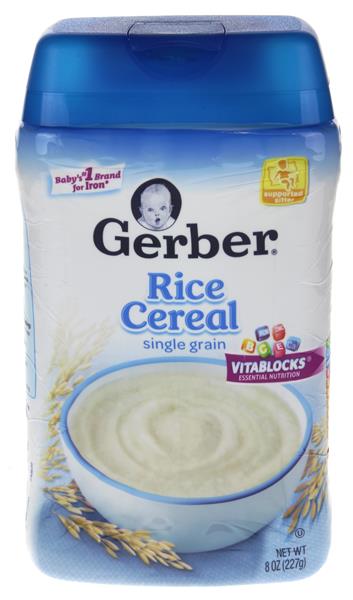 Gerber Rice Cereal Single Grain