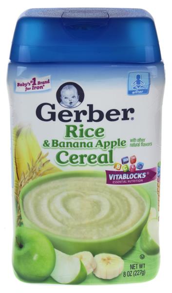 gerber rice banana apple cereal