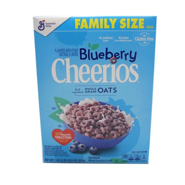 General Mills Blueberry Cheerios Cereal, Gluten Free Family Size Hy