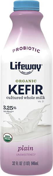 Lifeway Organic Kefir Whole Milk Plain Unsweetened | Hy-Vee Aisles ...