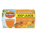 Del Monte Diced Peaches In 100% Juice 4-4 Oz Cups Peach Fruit Cups 4 Pack