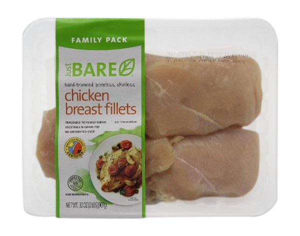 Just Bare Boneless Skinless Chicken Breast Fillets | Hy-Vee Aisles