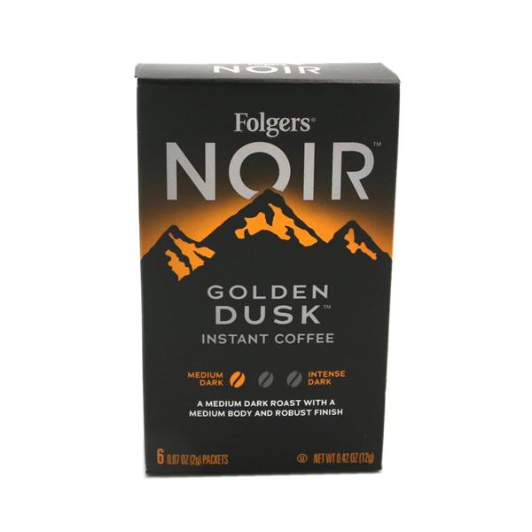 Folgers Noir Golden Dusk Instant Coffee 6-0.07 oz Packets | Hy-Vee ...