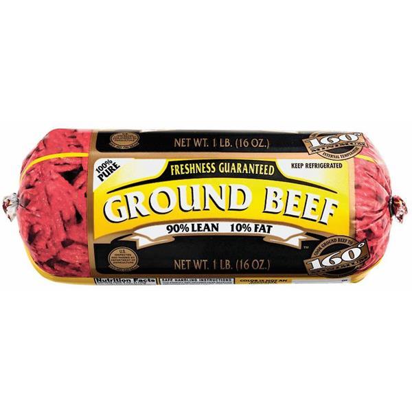 Ground Beef Roll 90 Lean 10 Fat HyVee Aisles Online Grocery Shopping