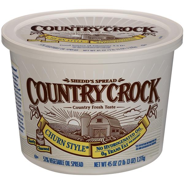 Shedd's Spread Country Crock Churn Style 51 Vegetable Oil Spread HyVee Aisles Online Grocery