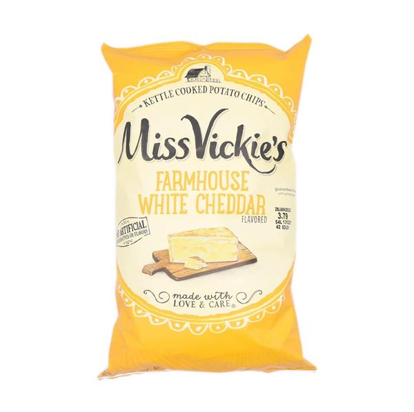 Miss Vickie's Kettle Cooked Potato Chips Farmhouse White Cheddar