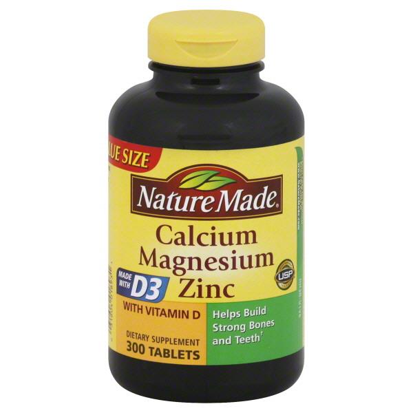 Nature Made Calcium Magnesium Zinc with Vitamin D Tablets HyVee