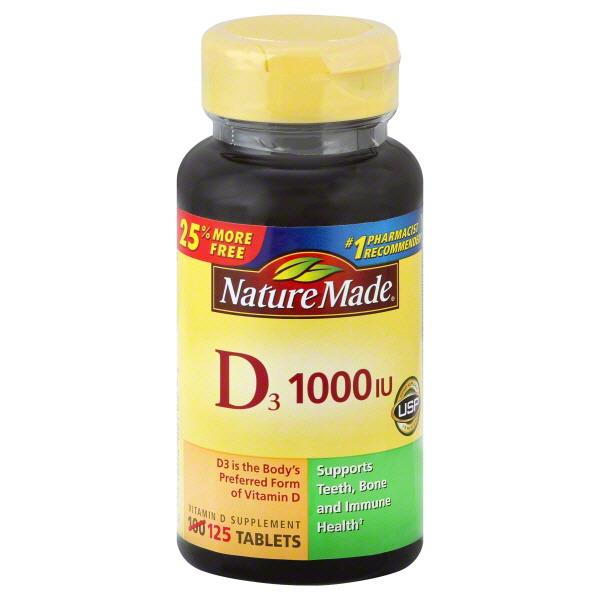 Nature Made Vitamin D3 1000 Iu Tablets Hy Vee Aisles