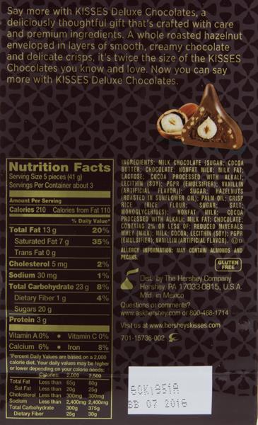 Peppermint Hershey Kisses Nutrition Facts Nutrition Ftempo