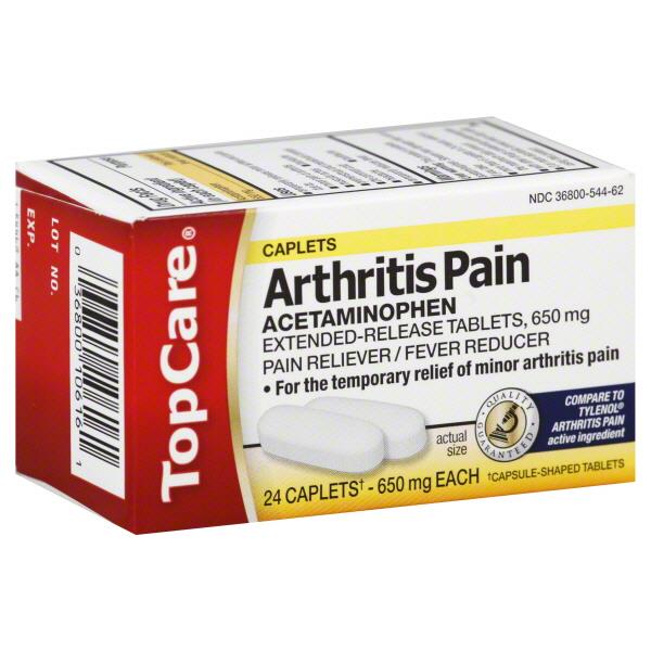 TopCare Arthritis Pain Acetaminophen 650 Mg Caplets | Hy-Vee Aisles ...