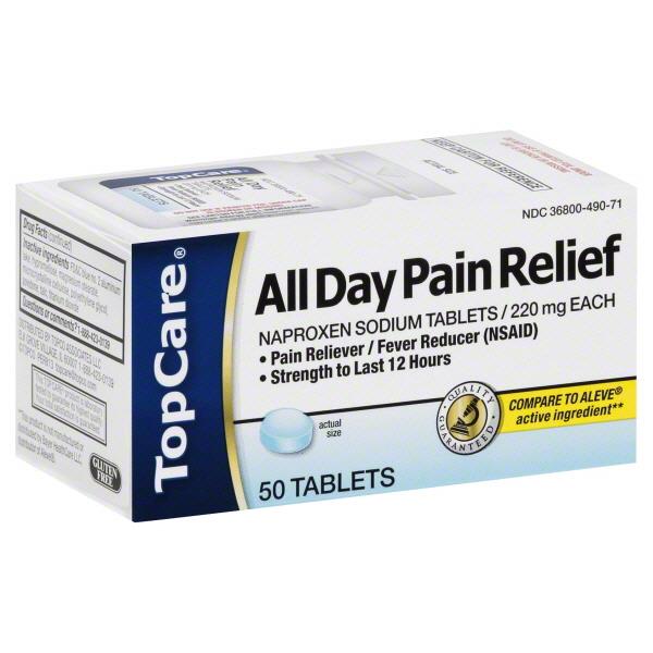 TopCare All Day Pain Relief 220mg Tablets | Hy-Vee Aisles Online ...