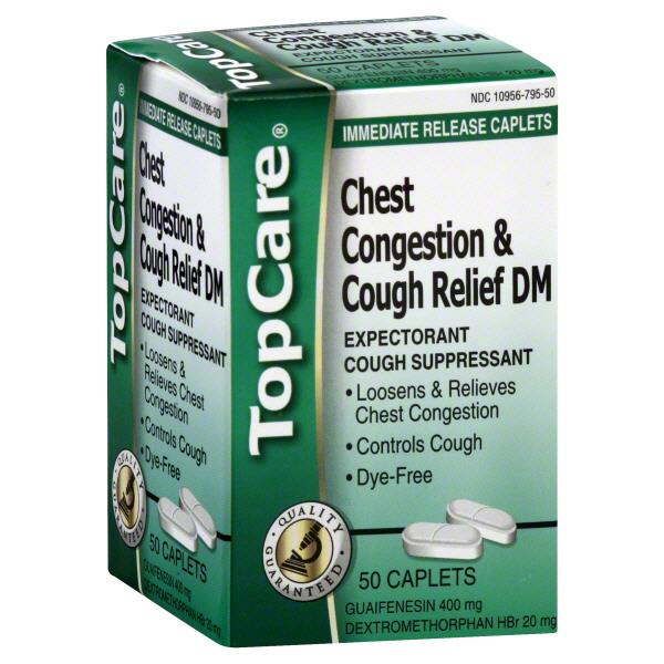 TopCare Chest Congestion & Cough Relief DM Caplets | Hy-Vee Aisles ...