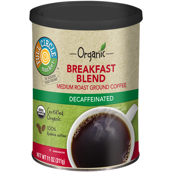Full Circle Organic Breakfast Blend Ground Decaf Coffee | Hy-Vee Aisles ...