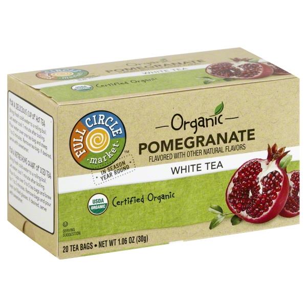 Full Circle Organic Pomegranate White Tea 20 Ct Bags HyVee Aisles