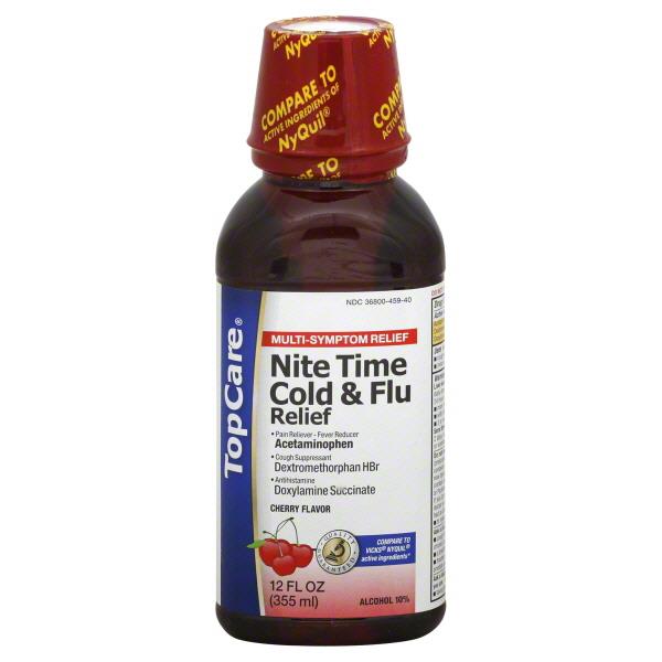TopCare Nite Time Cold & Flu Relief Cherry Flavor HyVee Aisles Online Grocery Shopping
