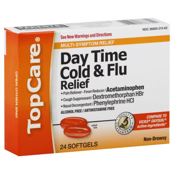 TopCare Day Time Cold & Flu Relief Softgels HyVee Aisles Online