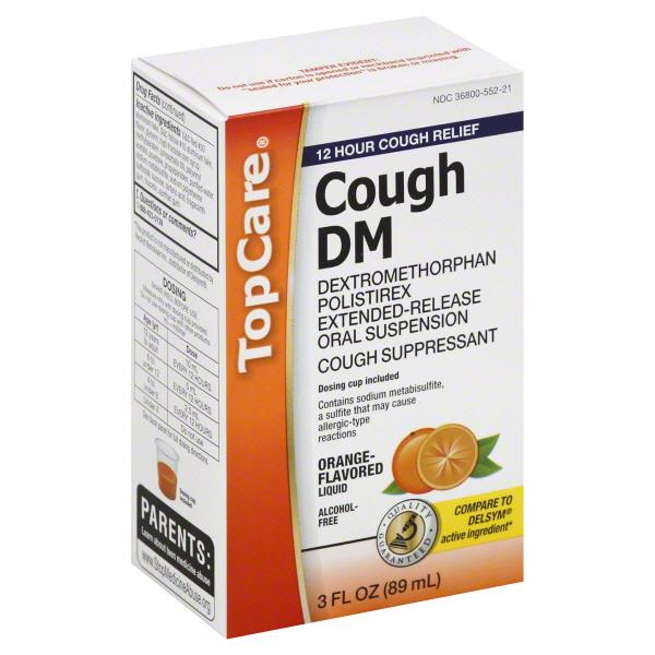 Topcare 12hr Cough Dm Orange Flavored Liquid 