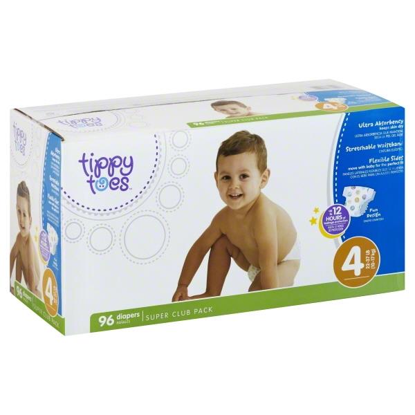tippy toes diapers size 4