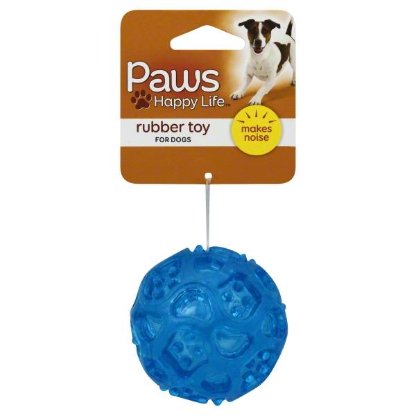 blue rubber dog ball
