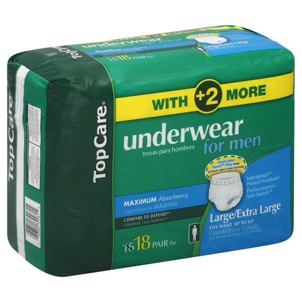 TopCare Underwear For Men Maximum Absorbency Large/Extra Large | Hy-Vee ...