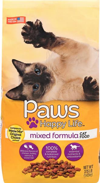 Paws Happy Life Mixed Formula Dry Cat Food Hy Vee Aisles Online