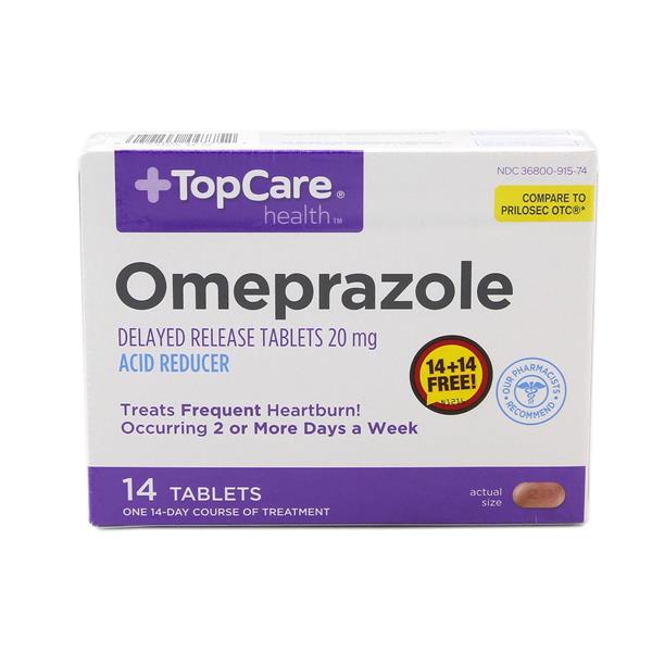 TopCare Omeprazole Acid Reducer 20mg Tablets | Hy-Vee Aisles Online ...