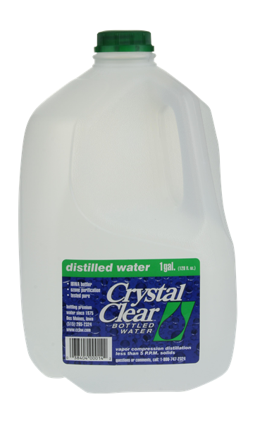 Crystal Clear Bottled Distilled Water Gallon
