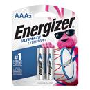 Energizer Ultimate Lithium AAA Batteries (2 Pack), Lithium Triple A Batteries