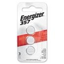 Energizer 357/303 Batteries (3 Pack), 1.5V Silver Oxide Button Cell Batteries