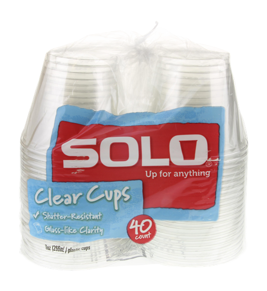 Solo Clear Cups 40Ct HyVee Aisles Online Grocery Shopping