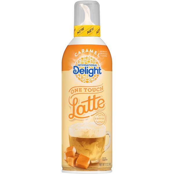 International Delight One Touch Latte Caramel Frothing Coffee Creamer