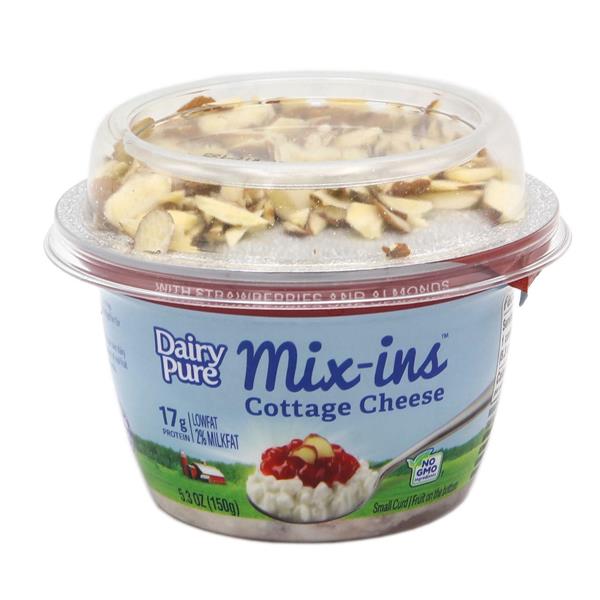 Dairy Pure Mixins Cottage Cheese Strawberry & Almond HyVee Aisles