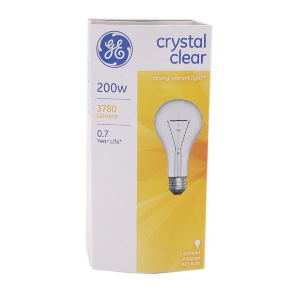 GE 200W Crystal Clear Bulb HyVee Aisles Online Grocery Shopping