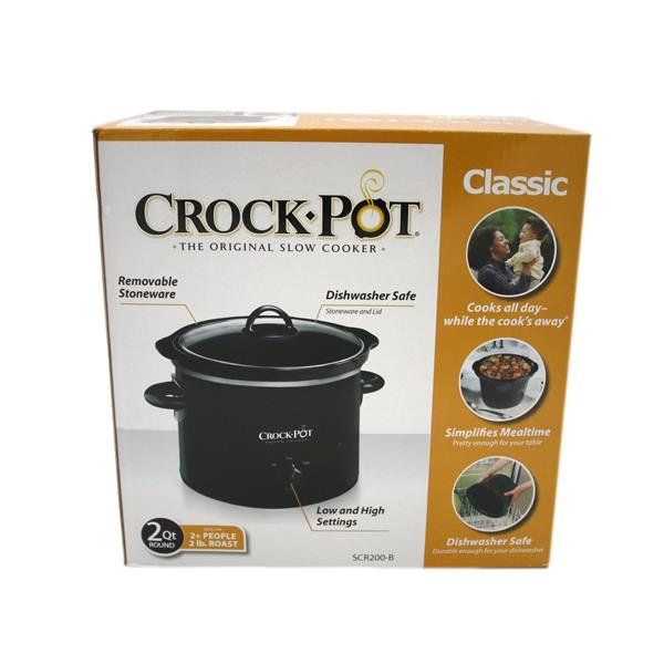 Crock-pot 2 Quart Round Manual Slow Cooker - Black