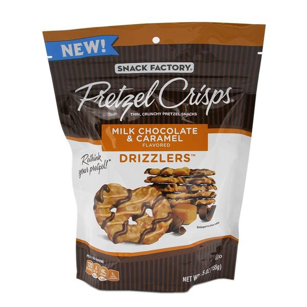 Snack Factory Pretzel Crisps Milk Chocolate & Caramel Drizzlers Hy
