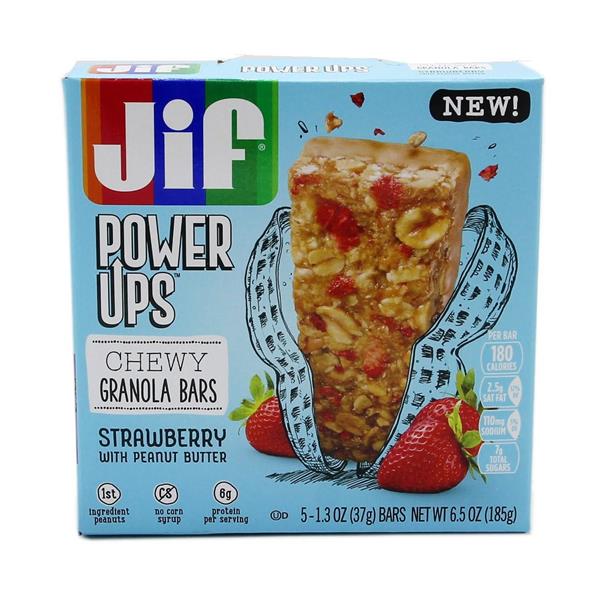 Jif Power Ups Strawberry Peanut Butter Chewy Granola Bars 51.3 oz Bars