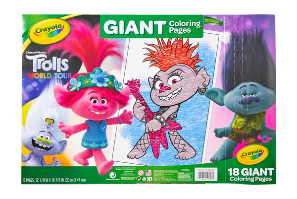 trolls world tour giant coloring pages 18ct  hyvee aisles